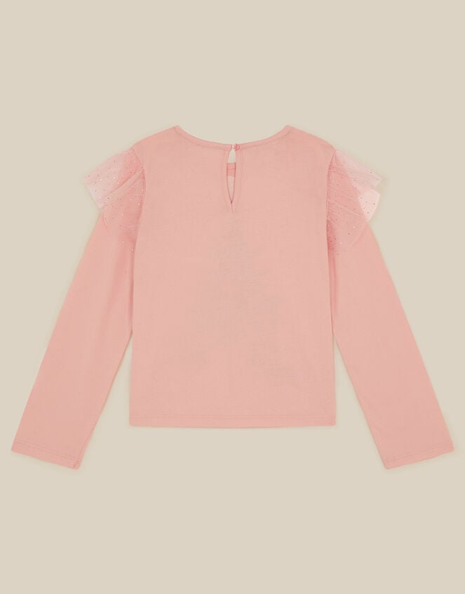 Embellished Christmas Tree Long Sleeve Top, Pink (PINK), large