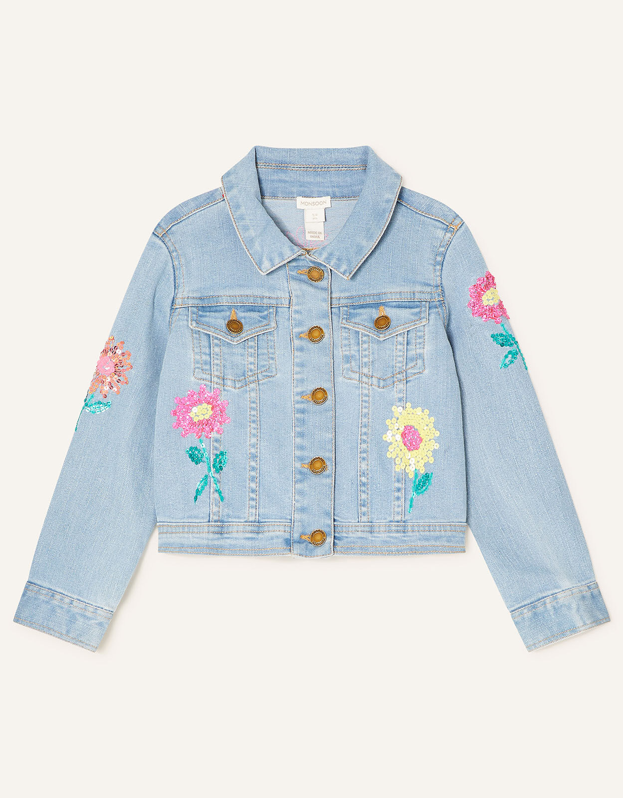 Monsoon girls denim jacket sale