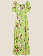 Floral Sweetheart Dress with Sustainable Viscose , Green (GREEN), large