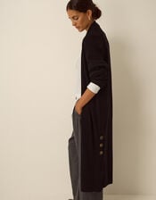 Sadie Knit Longline Cardigan, Black (BLACK), large
