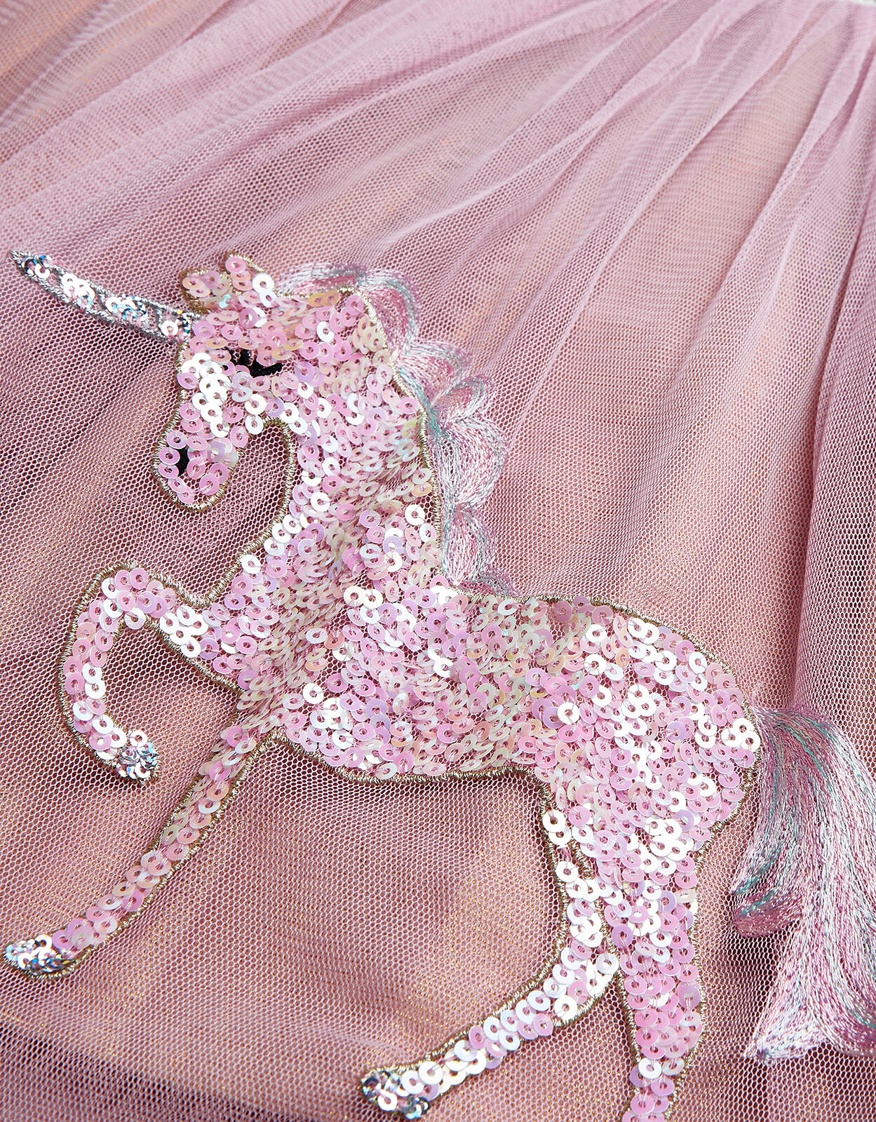 Disco Unicorn Short Sleeve Dress Pink