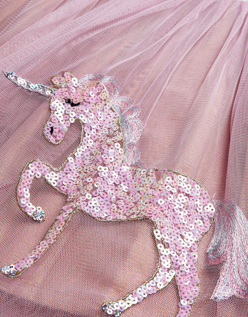 Disco Unicorn Short Sleeve Dress, Pink (PINK), large