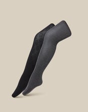 2-Pack Glitter Tights, Black (BLACK), large
