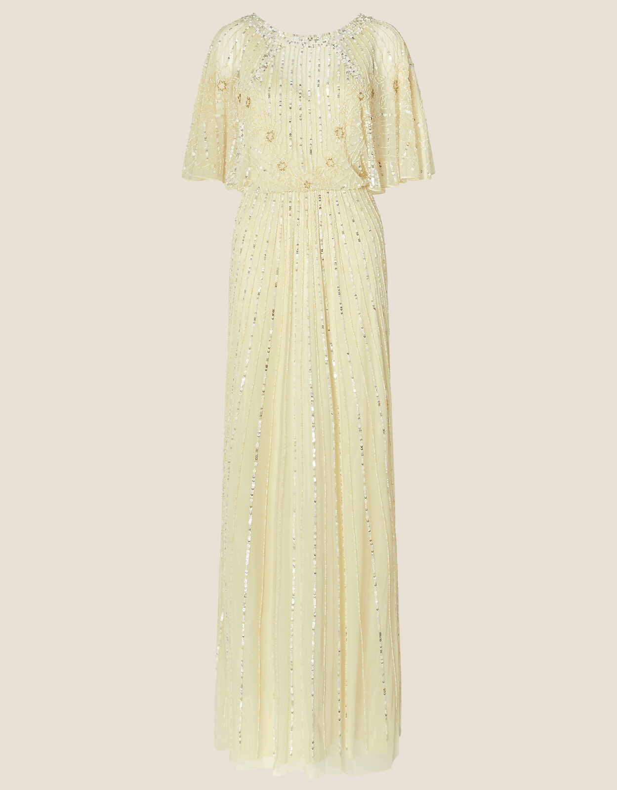 Yellow embellished maxi dress outlet