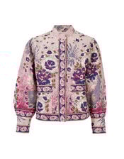 Antik Batik Floral Print Quilted Jacket, Pink (PINK), large