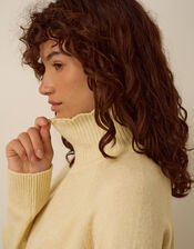 Zoe Zip Cardigan, Yellow (BUTTER YELLOW), large