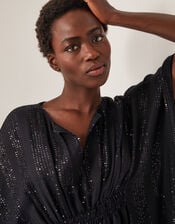 Sana Sequin Embellished Kaftan, Black (BLACK), large