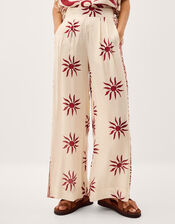 Sunnie Wide Leg Beach Trousers, Ivory (IVORY), large