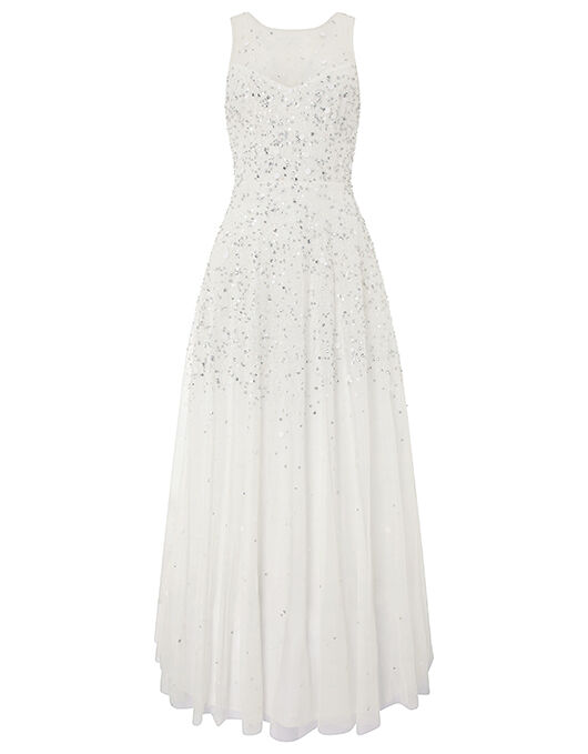 Victoria Embellished Maxi Wedding Dress Ivory