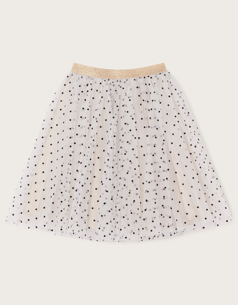 Land of Wonder Polka Dot Shimmer Skirt, Gold (GOLD), large
