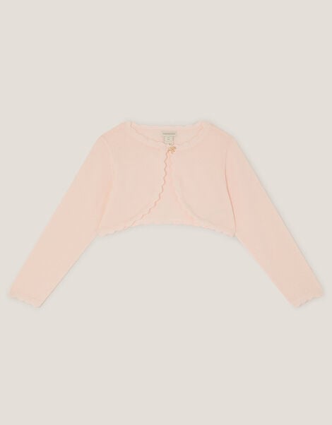 Maeve Bow Button Cardigan, Pink (PALE PINK), large