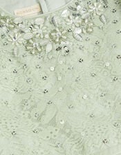 Keisa Embellished Lace Party Dress, Green (SAGE), large
