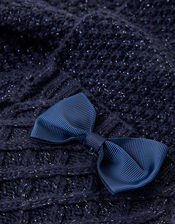 Sparkle Bow Knit Scarf, , large