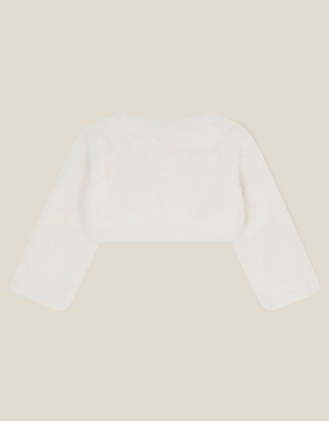 Baby Lara Faux Fur Jacket, Ivory (IVORY), large