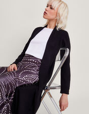 Shan Shawl Neck Coatigan, Black (BLACK), large