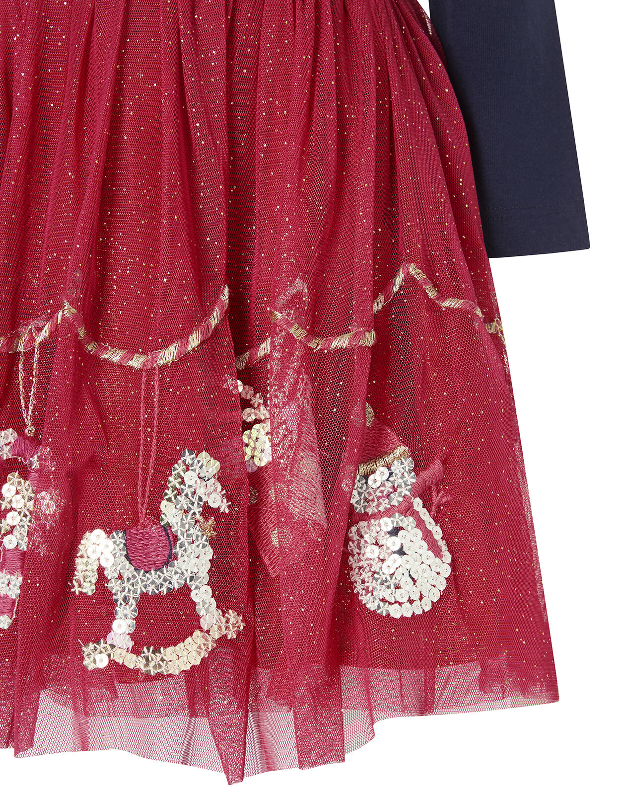 Baby XMAS Glitter Disco Dress Red