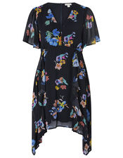 Wendy Hanky Hem Curve Dress, Blue (NAVY), large