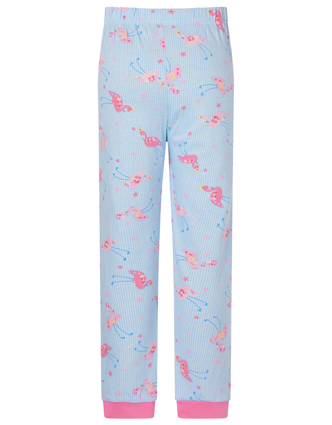 Flamingo Pyjama Set in Cotton Jersey, Ivory (IVORY), large