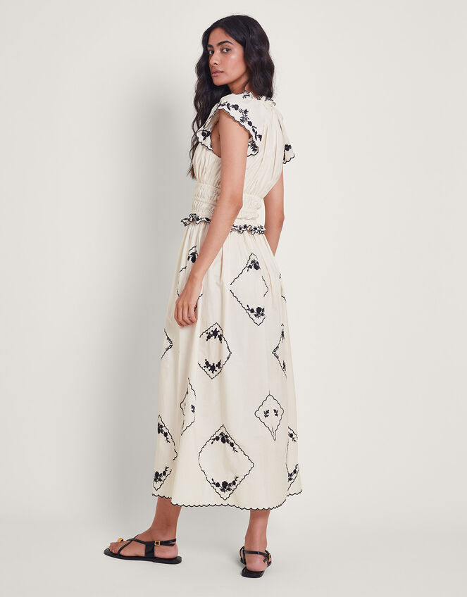 Esther Embroidered Maxi Dress, Ivory (IVORY), large