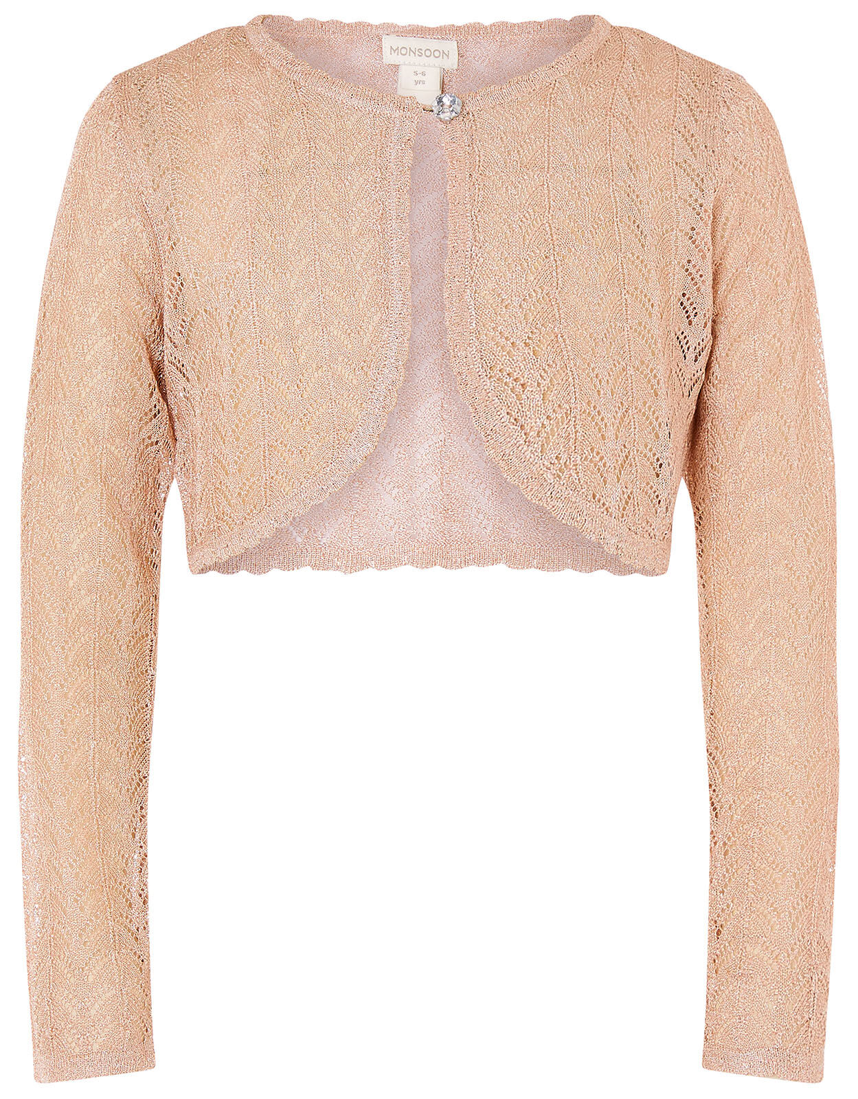 Girls rose gold new arrivals cardigan