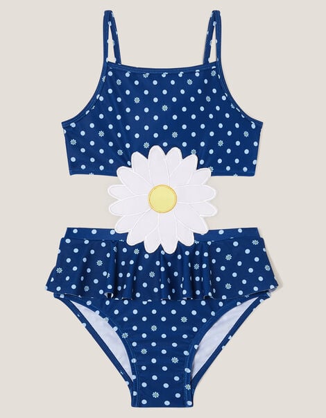 Amalfi Daisy Polka Dot Swimsuit, Blue (BLUE), large