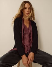 Tia Knit Jacket, Black (BLACK), large