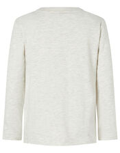 Bear Print Sweatshirt, Grey (GREY), large
