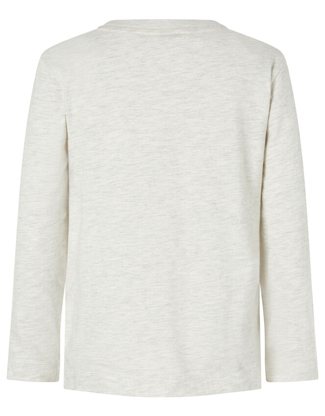 Bear Print Sweatshirt, Grey (GREY), large