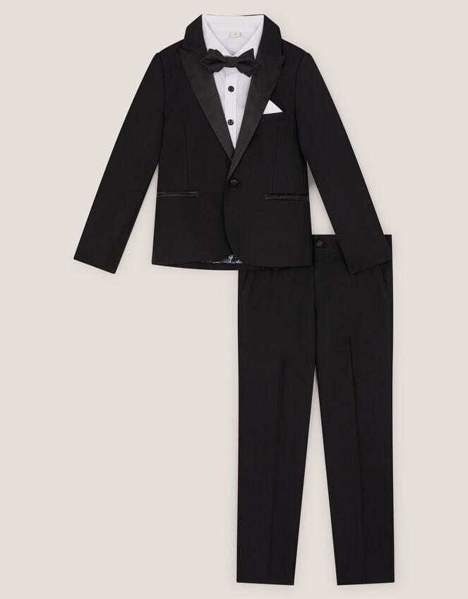 4-Piece Luca Tuxedo with Bow Tie, Black (BLACK), large