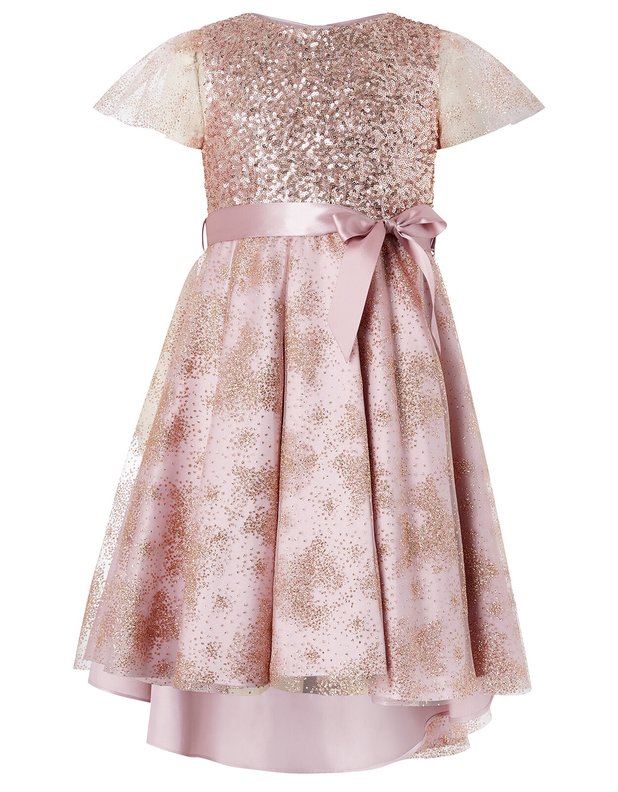 dusky pink sequin dress