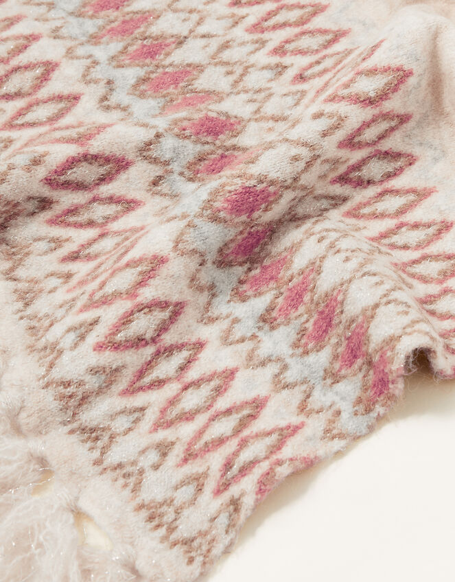 Fair Isle Knit Scarf, , large