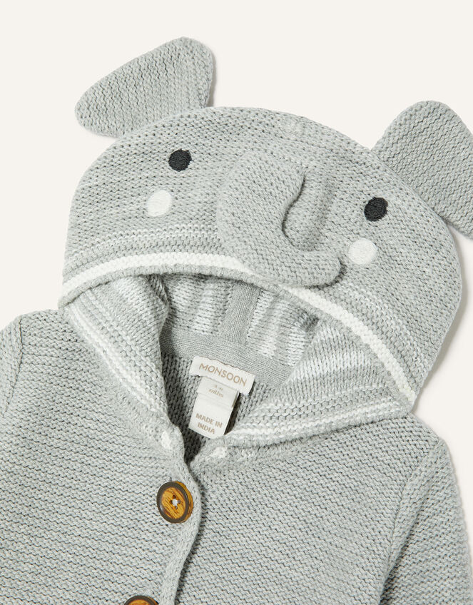 Harry The Elephant Cardigan, Grey (GREY), large