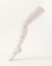 Glitter Unicorn Tights, Ivory (IVORY), large