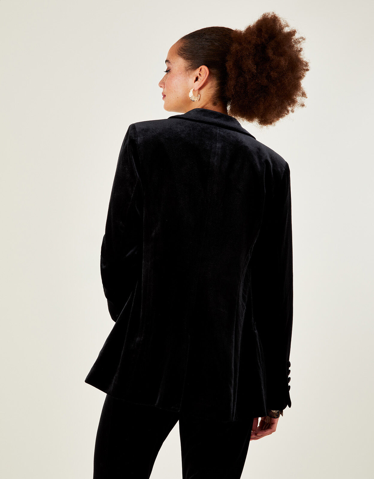 Black velvet jacket ladies clearance