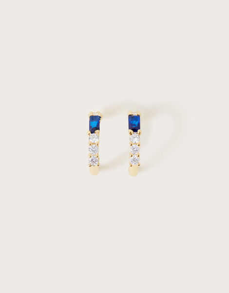 Crystal Gem Huggie Hoops, , large