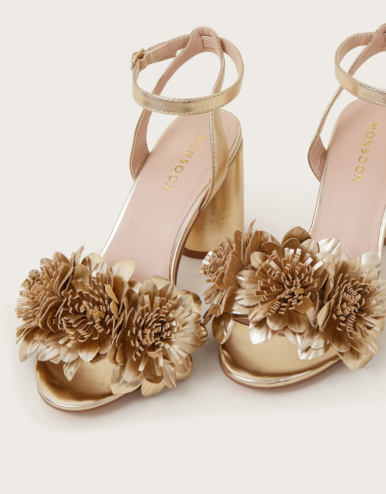 Monsoon gold shoes on sale