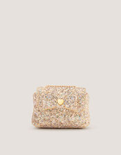 Mini Glitter Crossbody Bag, Gold (GOLD), large