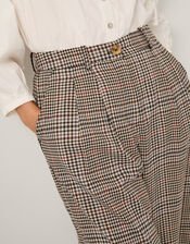 Carmen Check Wide Leg Trousers, Natural (NATURAL), large