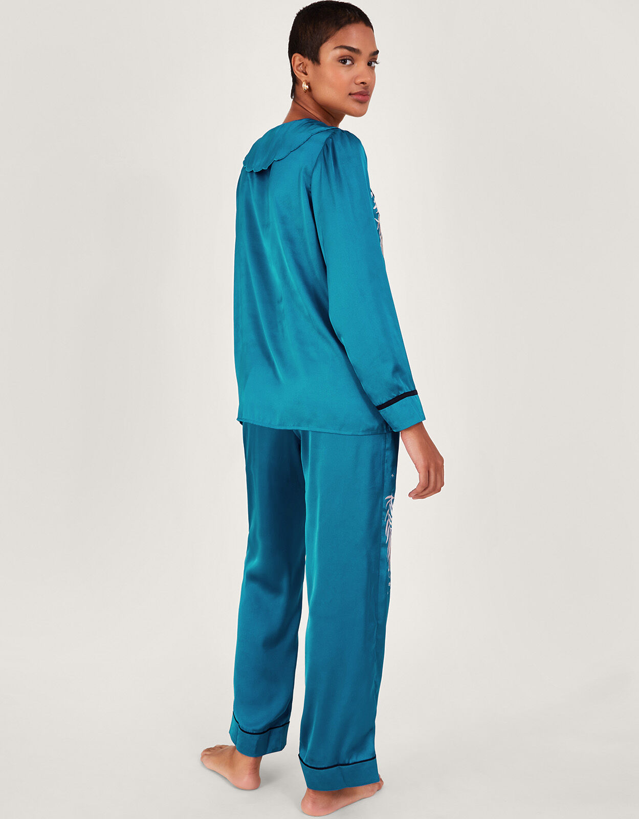 Clover Feather Pyjama Set Teal