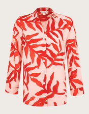 Priya Palm Print Shirt, Red (RED), large