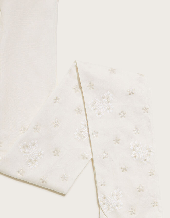 Butterfly Print Tights, Ivory (IVORY), large