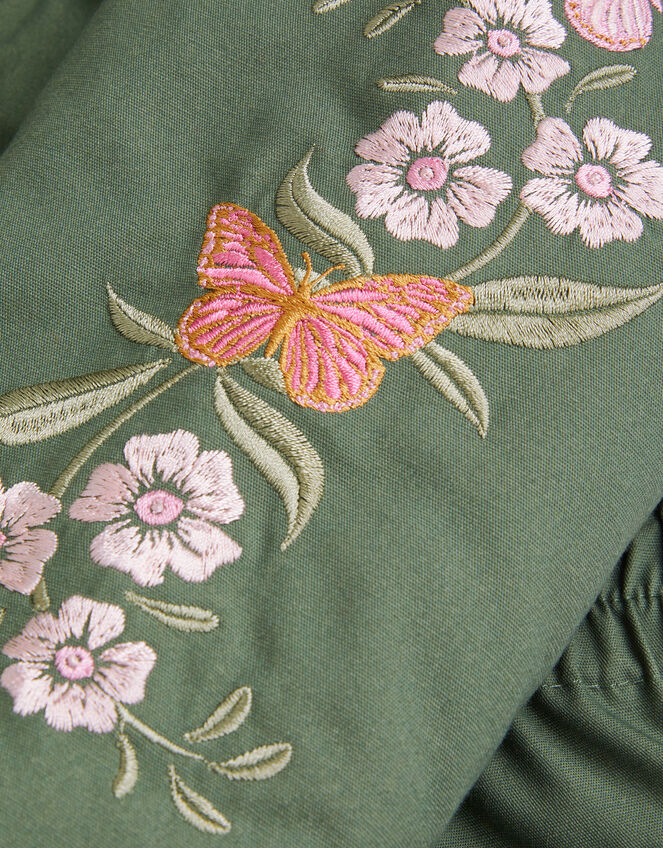 Embroidered Butterfly Parka, Green (GREEN), large
