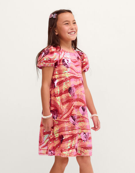 Sequin Heart Party Dress, Multi (MULTI), large