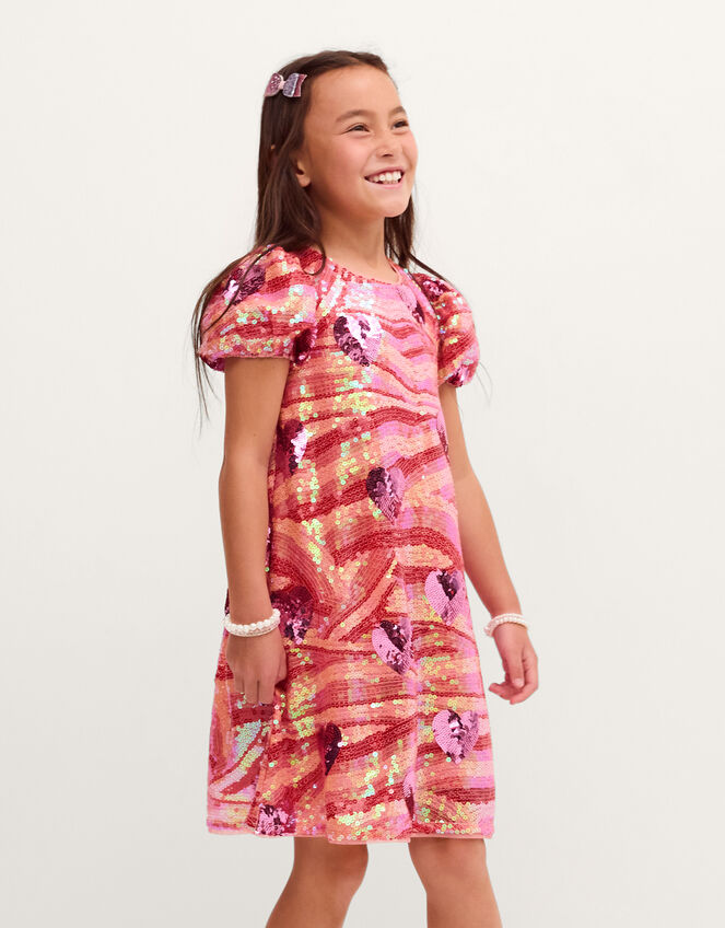 Sequin Heart Party Dress, Multi (MULTI), large