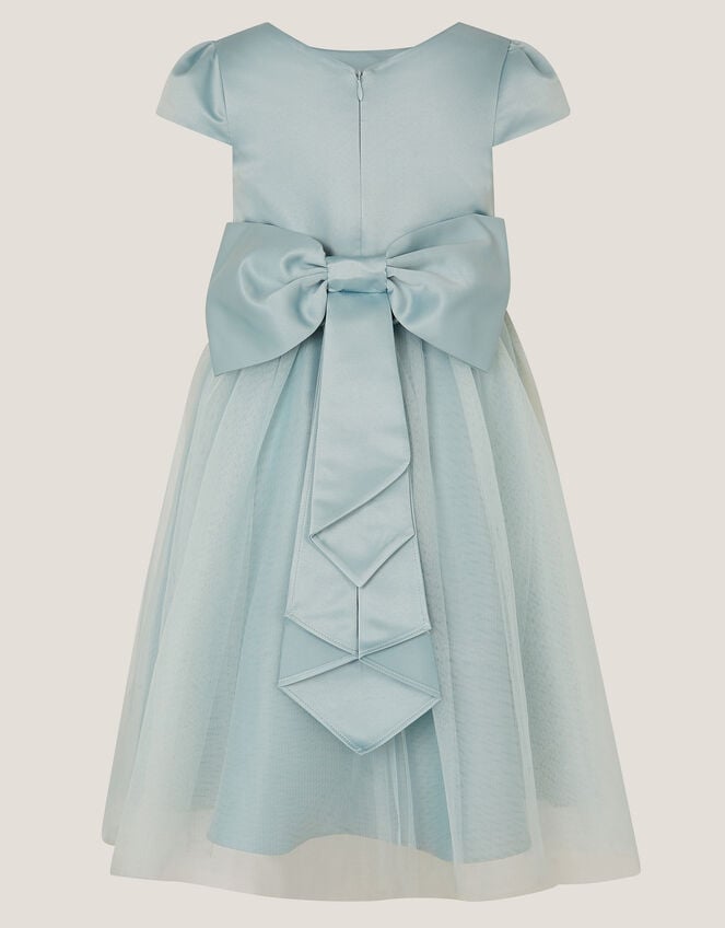 Satin Bridesmaid Dress, Green (SAGE), large