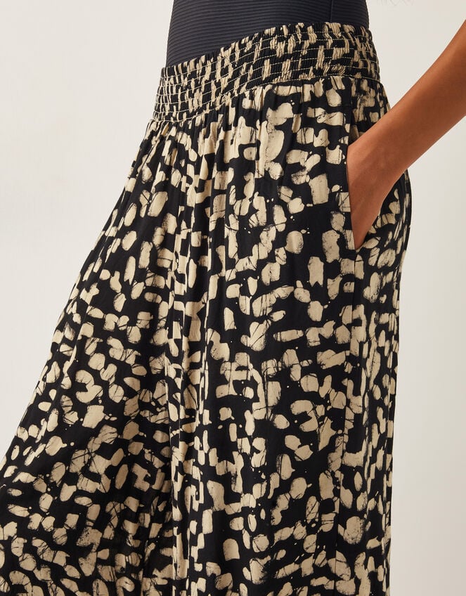Ania Batik Print Trousers, Black (BLACK), large