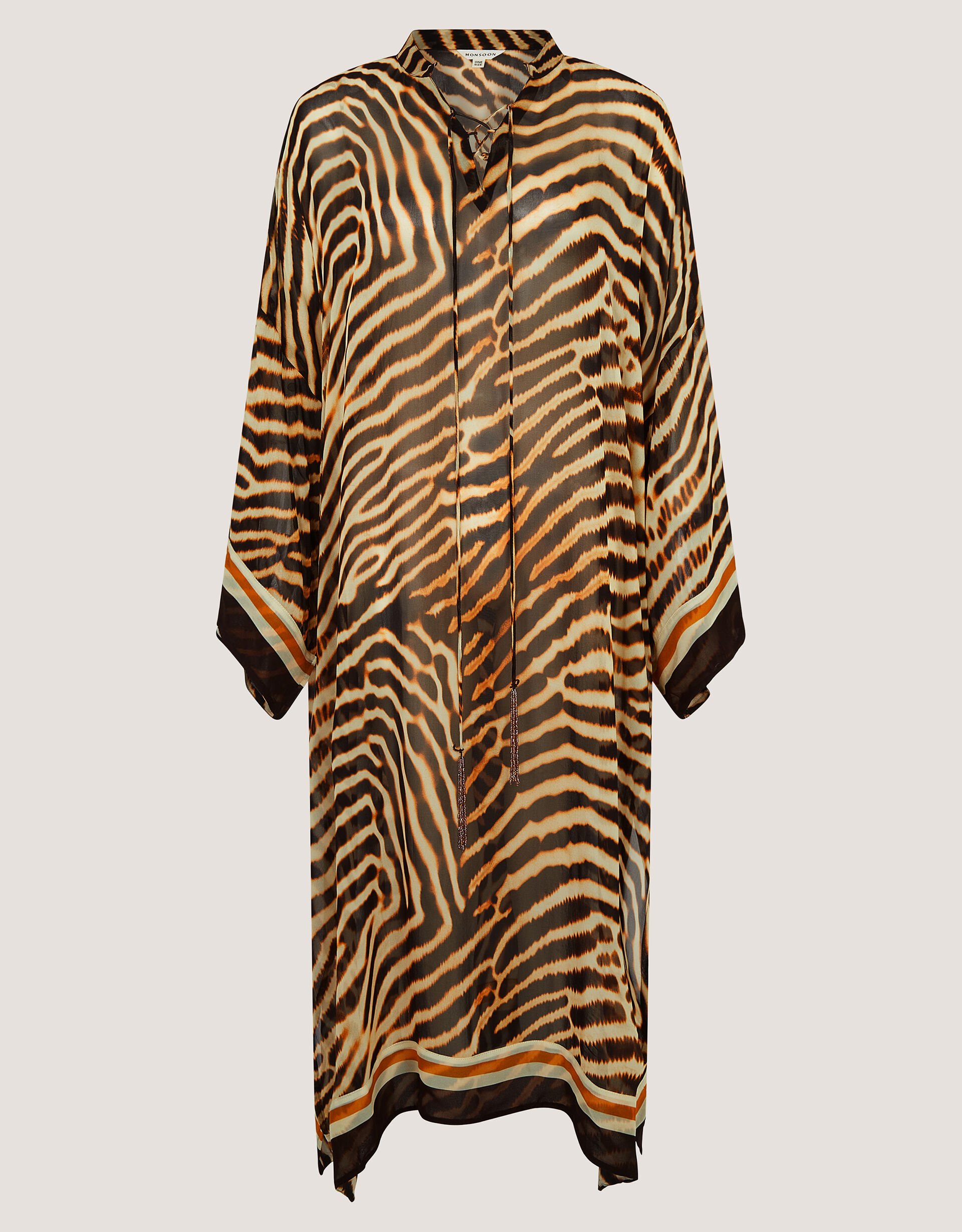 Clarissa Animal Print Midi Kaftan, , large