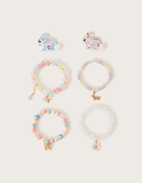 Ditsy Bunny Hair and Jewellery Set, , large