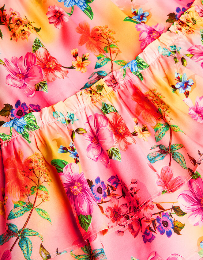 Tropical Ombre Halter Maxi Dress, Pink (PINK), large