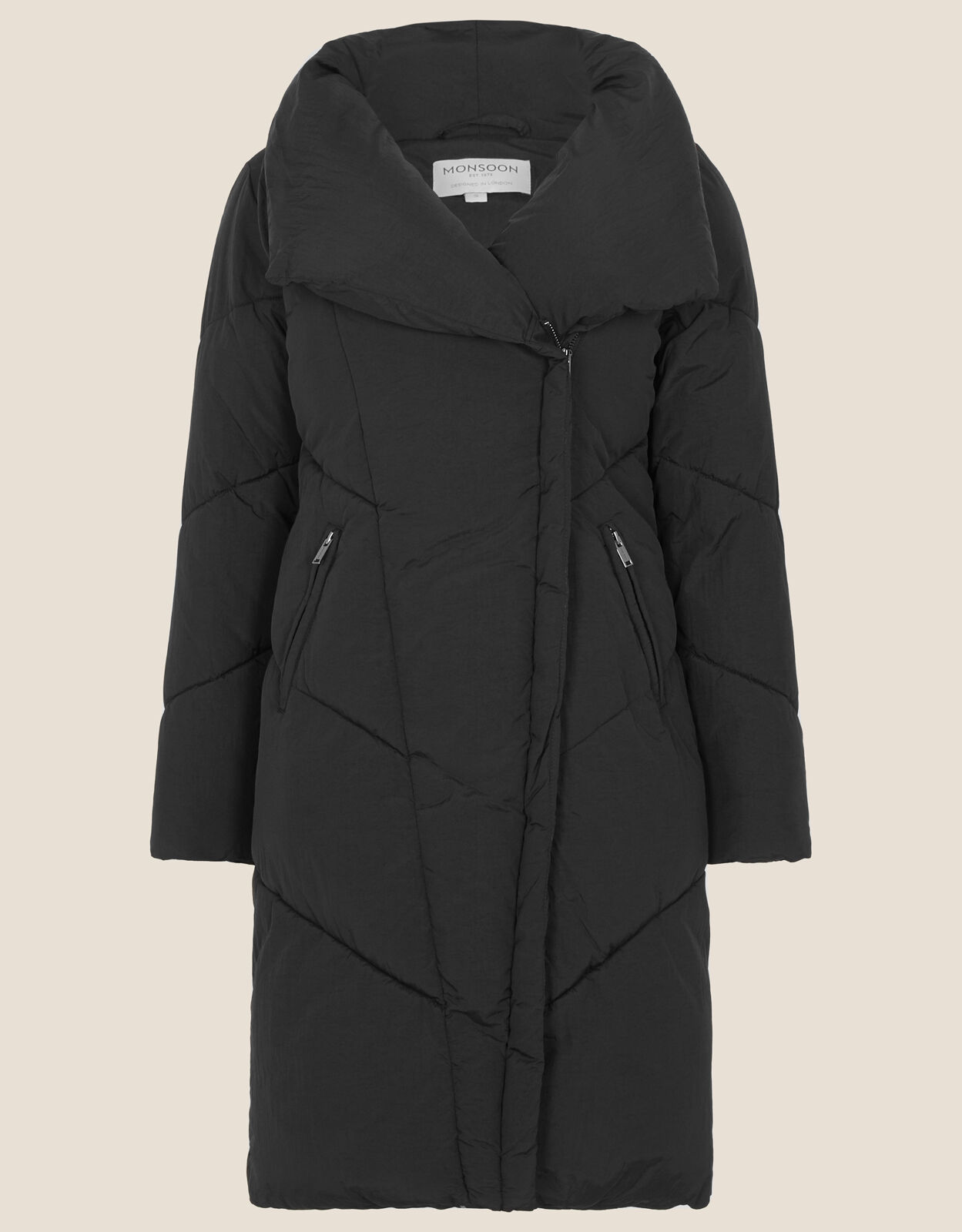 Daisy Padded Coat Black